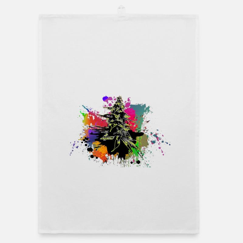 Paint Splash Cannabis Graffiti Organic dish towel