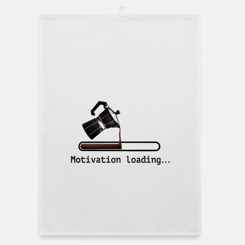 Coffee coffee pot motivation loading Organic dish towel