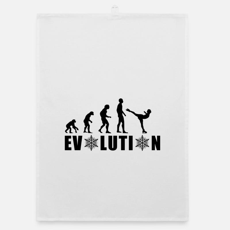 EVOLUTION EISKUNSTLAUF WINTER SCHNEE Organic Geschirrtuch