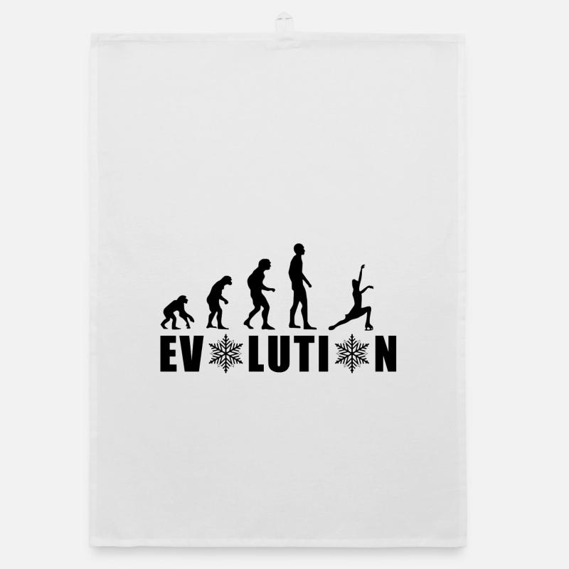 EVOLUTION EISKUNSTLAUF WINTER SCHNEE Organic Geschirrtuch