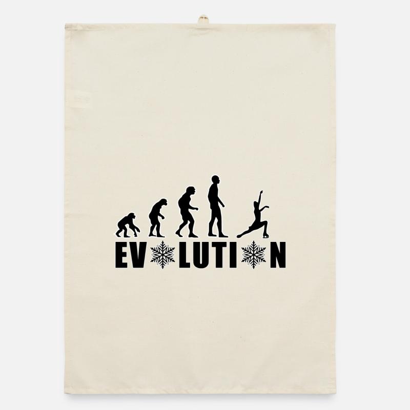 EVOLUTION FIGURE SKATING WINTER SNOW Organic dish towel