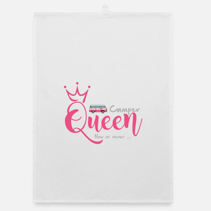 Camper Queen - Organic Geschirrtuch - Weiß