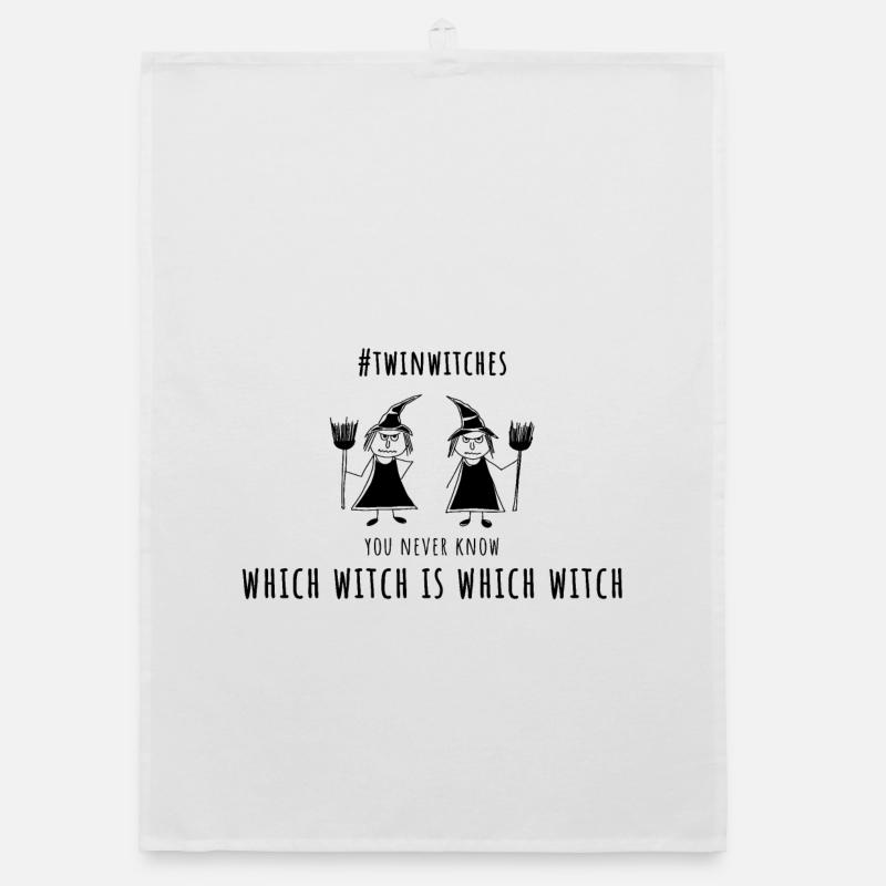 which witch is which witch zwillingsschwestern Organic Geschirrtuch