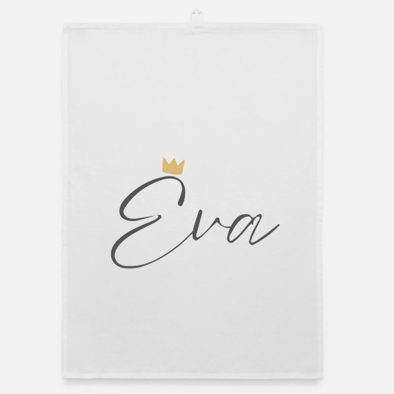 Prinzessin Eva Crown Hemd – Name mit Buchstabe E Organic Geschirrtuch