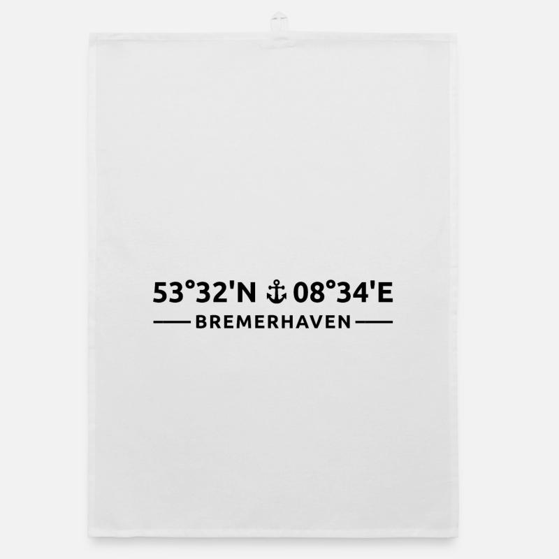 Bremerhaven - Organic Geschirrtuch - Weiß