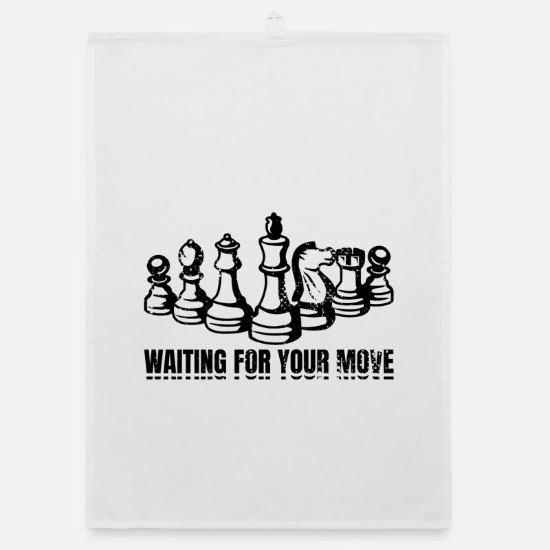 Chess Player Saying Organic dish towel
