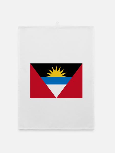 Antigua und Barbuda - Organic Geschirrtuch - Weiß