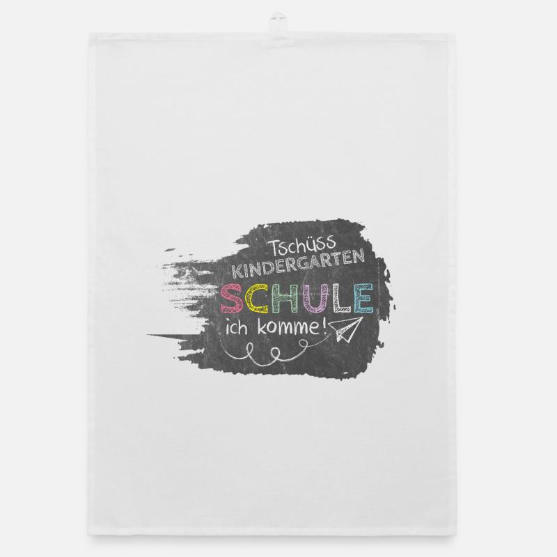 Bye bye kindergarten - school, here I come! Table Organic dish towel