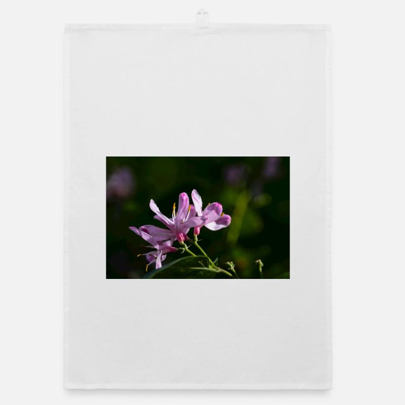 Accord fleur rose - Torchon bio - blanc