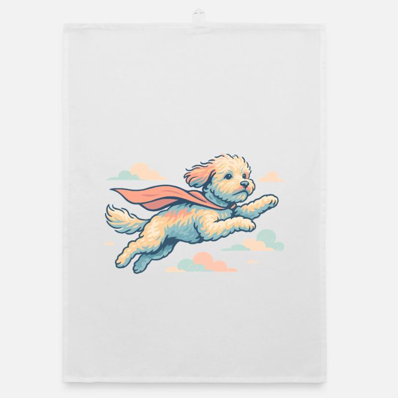 Super Dog Havapoo Cape Cape Gift Organic dish towel