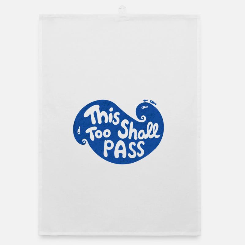 This Too Shall Pass Wave Organic dish towel