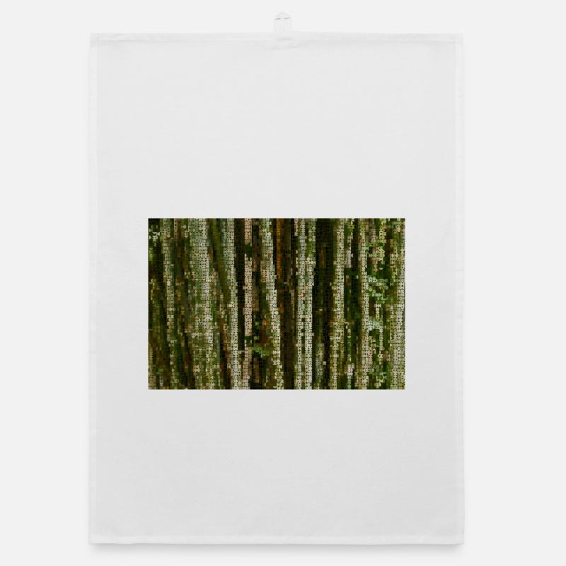 Forest Lines Camouflage Pattern Organic dish towel