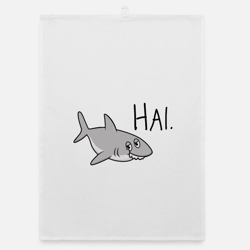 Shark. – Funny pun from Hi, Hello & Shark Organic dish towel