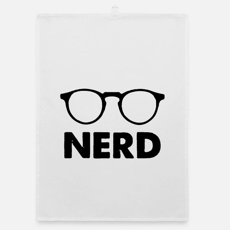 Brille Nerd Organic Geschirrtuch