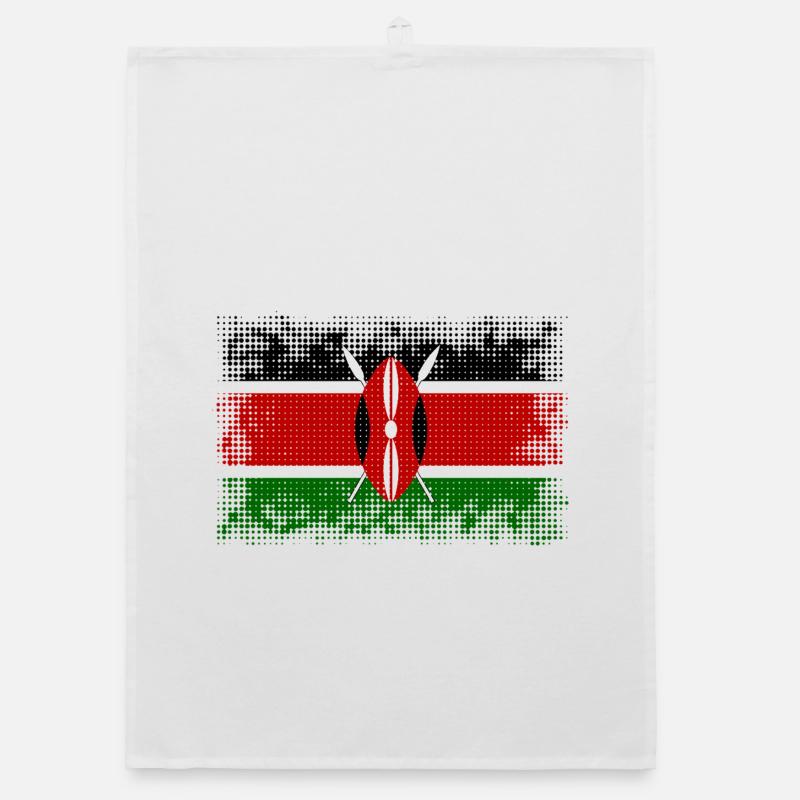 Pays du drapeau Kenya Torchon bio