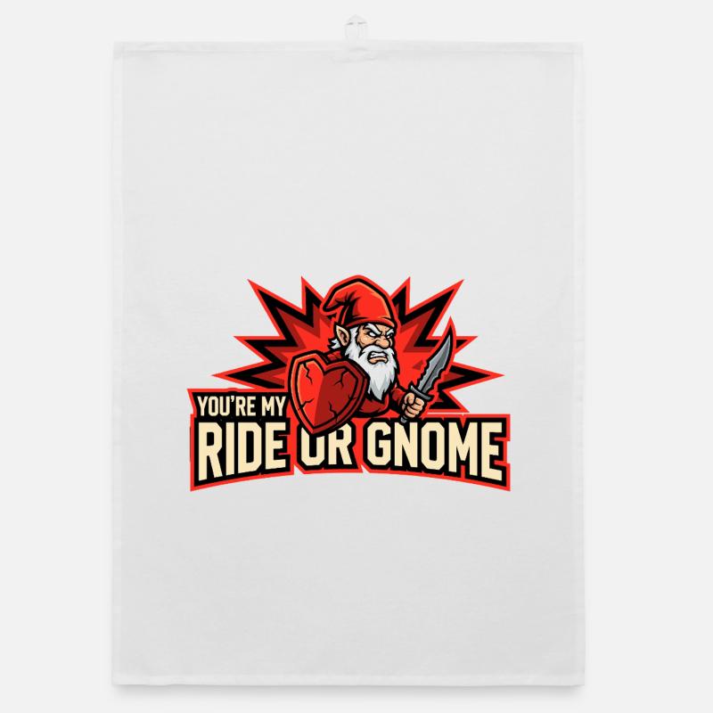 Evil Gnome, Dark Gnome, Goth Gnome, Funny Gnome Organic dish towel