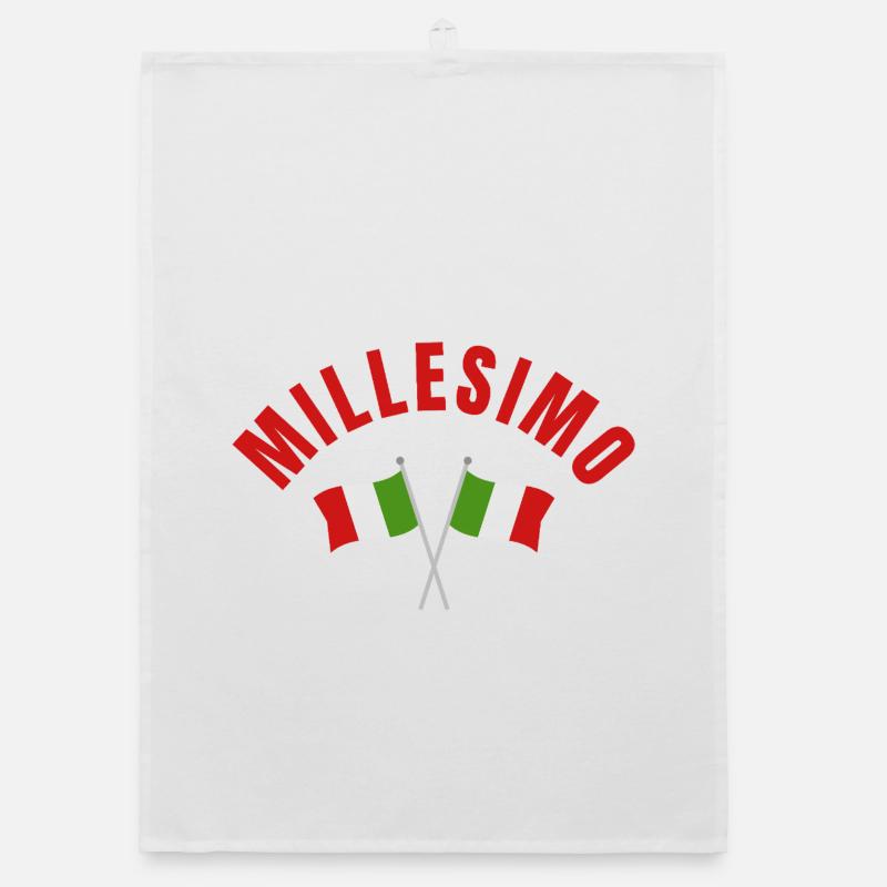 Millesimo Italian Flags Emblem Organic dish towel