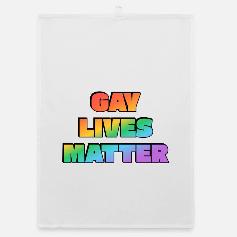 Déclaration typographique Pride Rainbow Torchon bio
