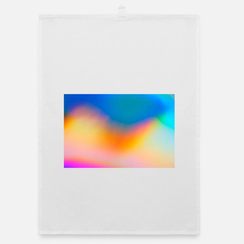 Décor de dégradé des vagues de couleur Torchon bio