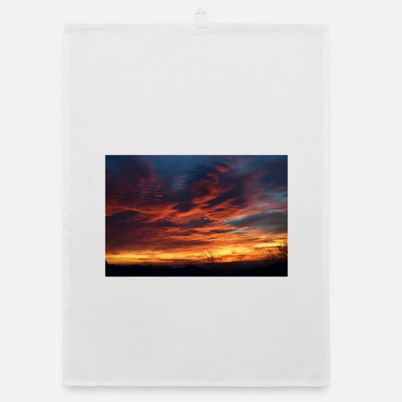 Sunset magic in the evening Organic dish towel