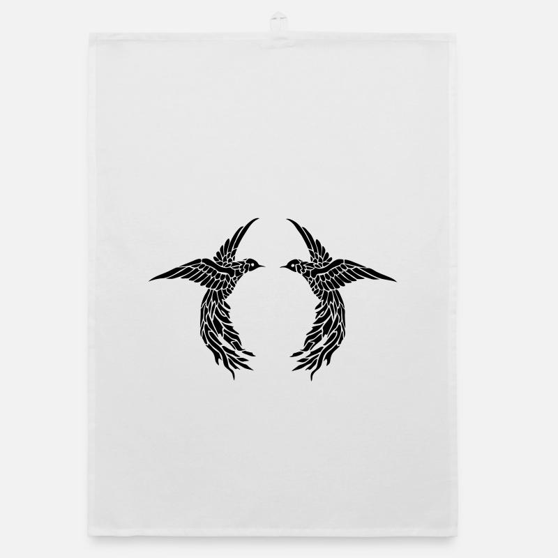 Deux oiseaux Torchon bio