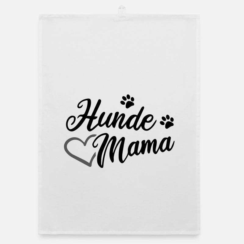 Hunde Mama - Organic Geschirrtuch - Weiß
