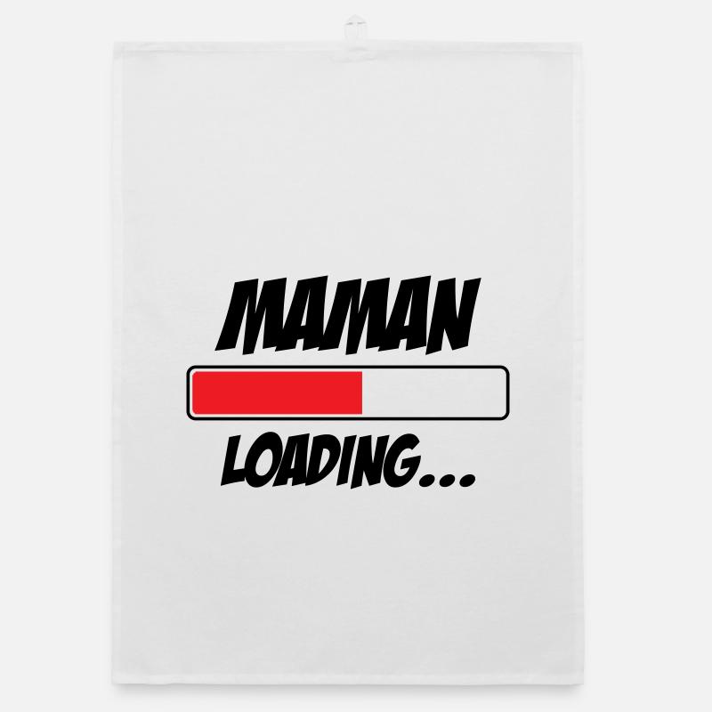 Maman loading... Please Wait - Future Mère Torchon bio