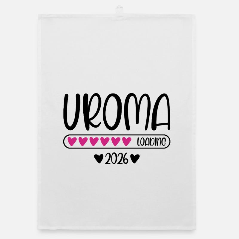 Uroma 2026 loading - Organic Geschirrtuch - Weiß