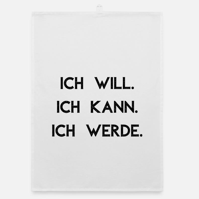 Ich will ich kann ich werde Organic Geschirrtuch
