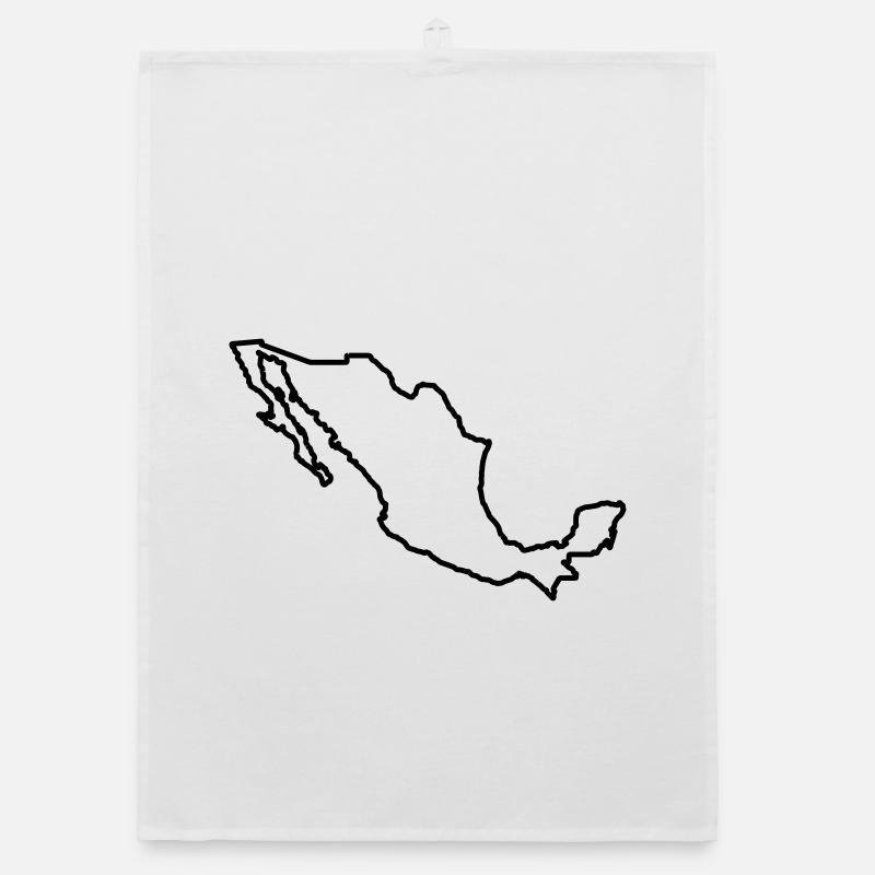 Mexico Outline Organic dish towel