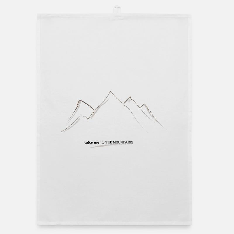 Silhouette der Linear Mountains Organic Geschirrtuch