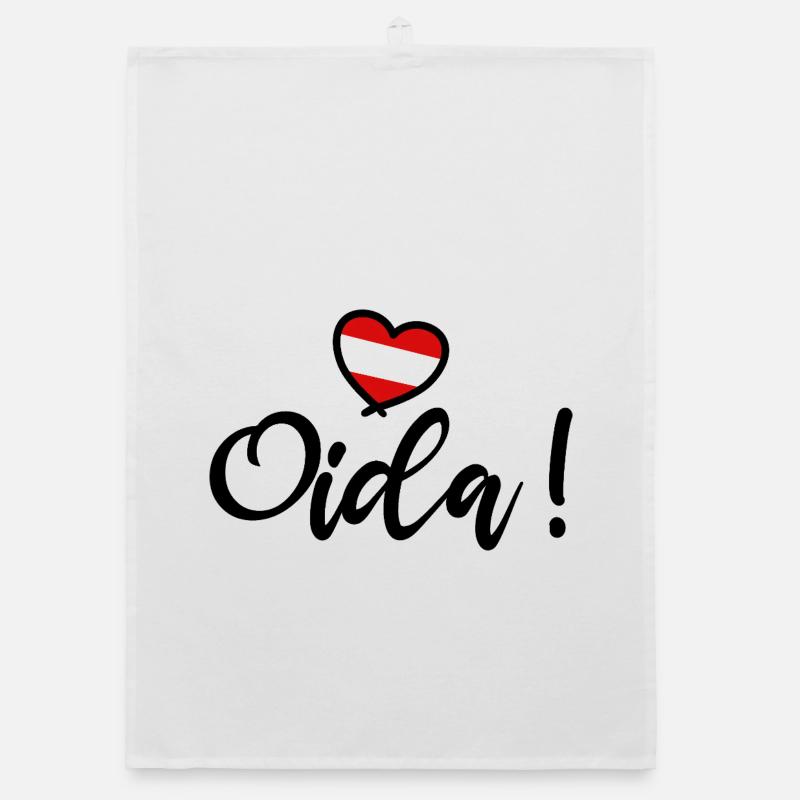 Oida ! Cœur d’Autriche J’adore le dialecte d’Autriche Torchon bio