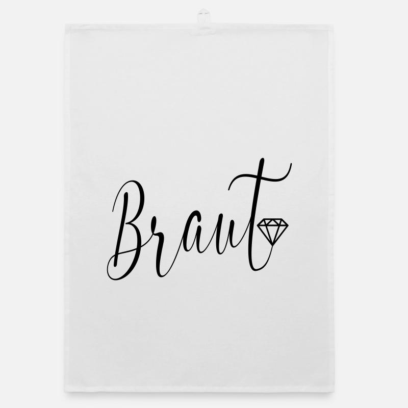 Wedding Diamonds Bridal Organic dish towel
