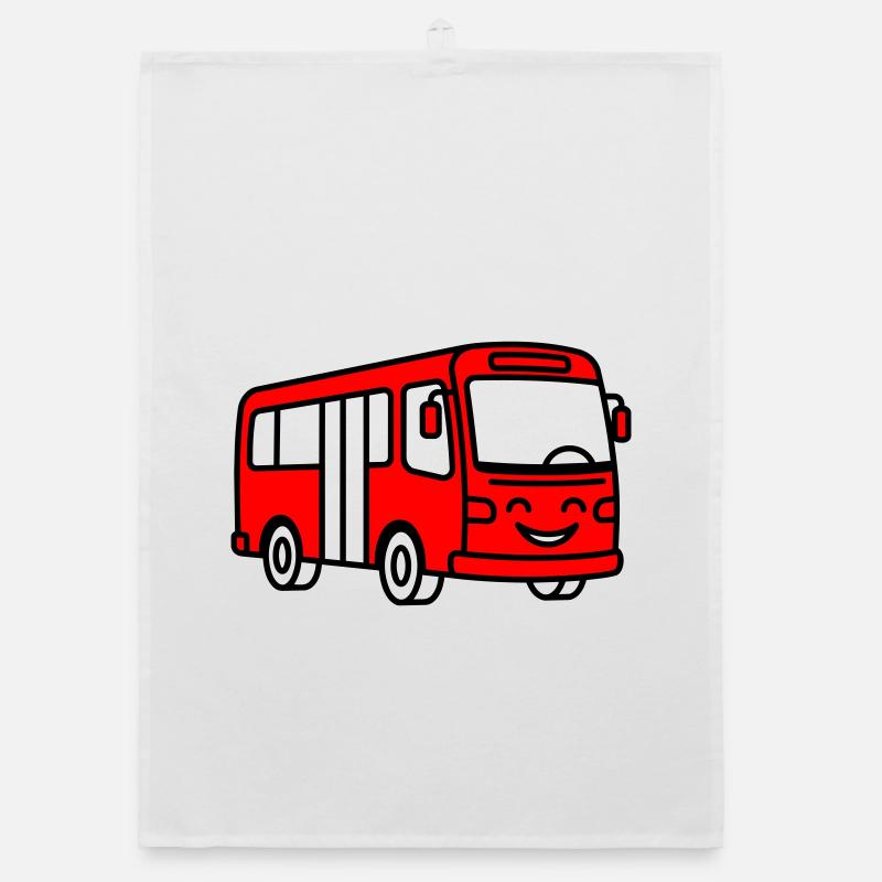 Dessin animé de bus Torchon bio