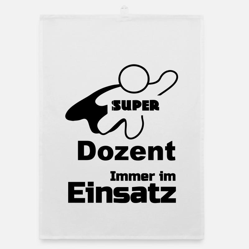 Super Dozent Uni, Lehrer, Studium, Geschenk - Organic Geschirrtuch - Weiß