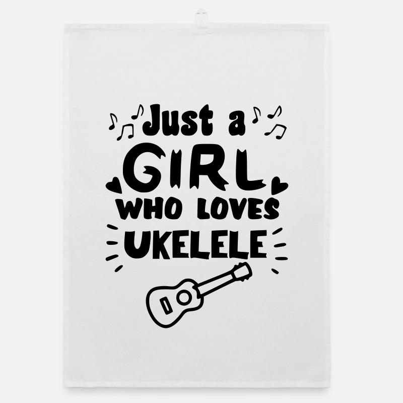 Nur ein Mädchen, das wirklich gerne Ukulele spielt * Organic Geschirrtuch