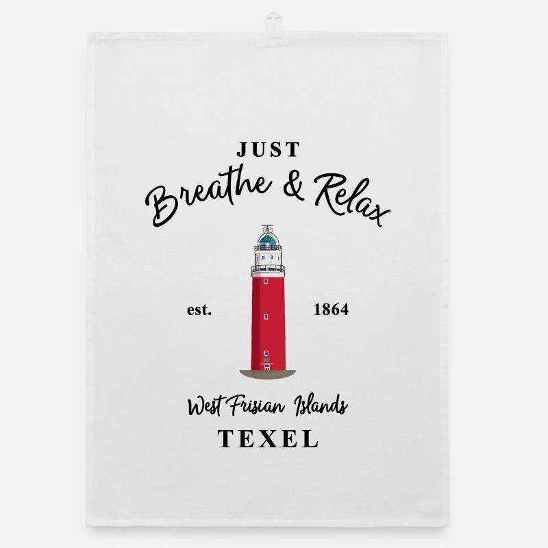 LighthouseTexel, Île de Frise occidentale Pays-Bas Torchon bio