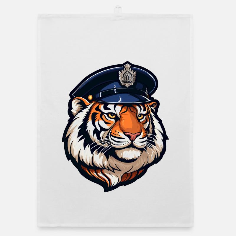 Tiger Policeman Organic dish towel
