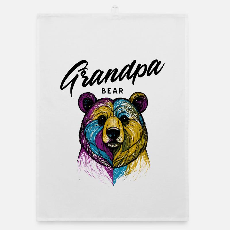 Ourse Arc-en-Ciel Split Grandpa Bear Torchon bio