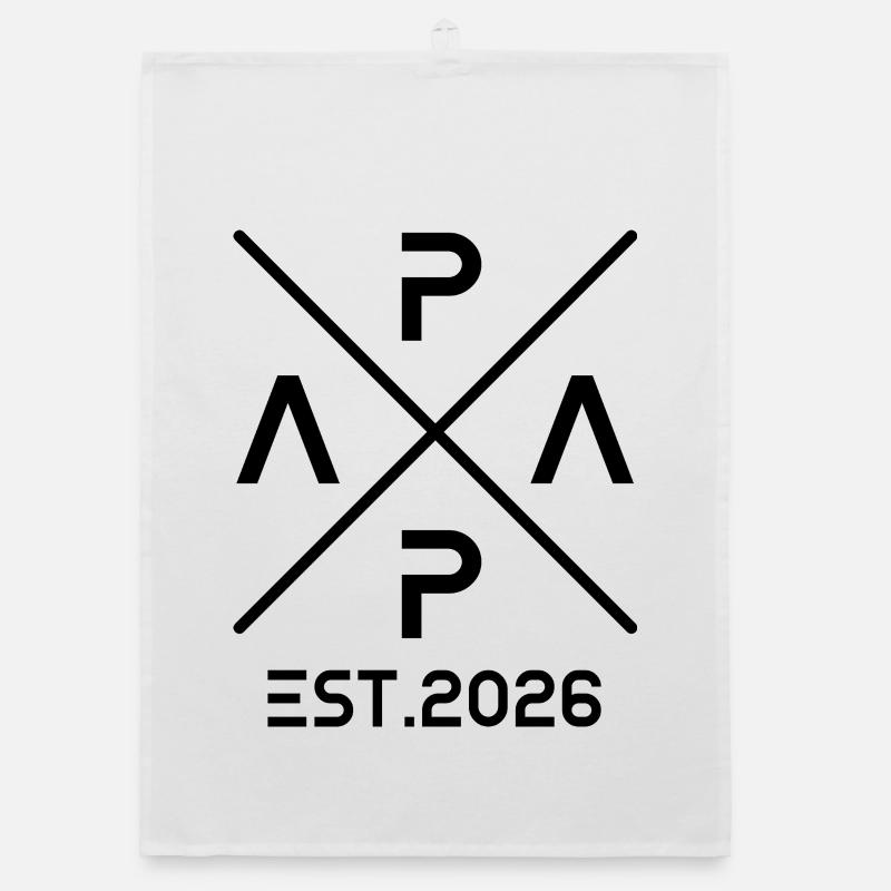 Papa est. 2026 – Discreet statement for dads Organic dish towel