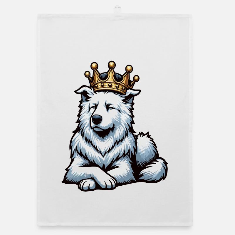 White Shepherd Shepherd Shepherd Dogs Organic dish towel
