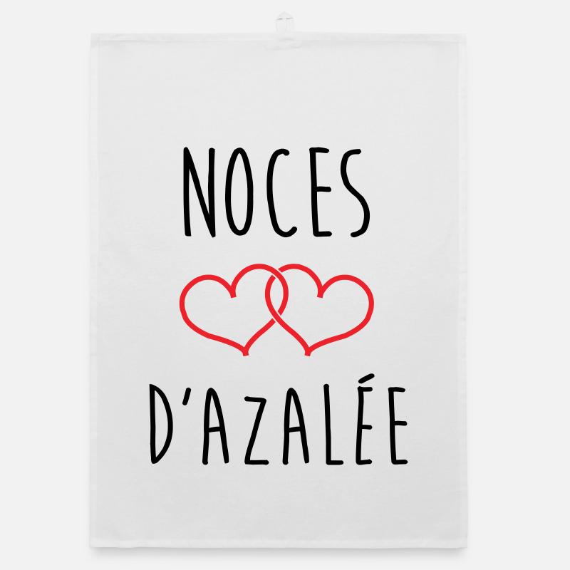 Noces d'Azalée 57 ans de mariage Torchon bio