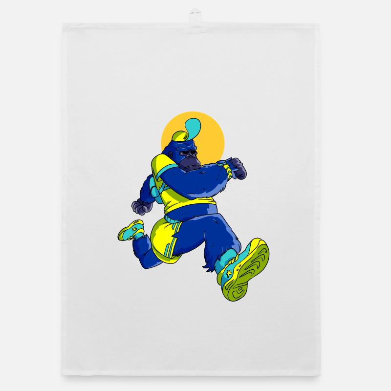Gorille bleu runner Torchon bio