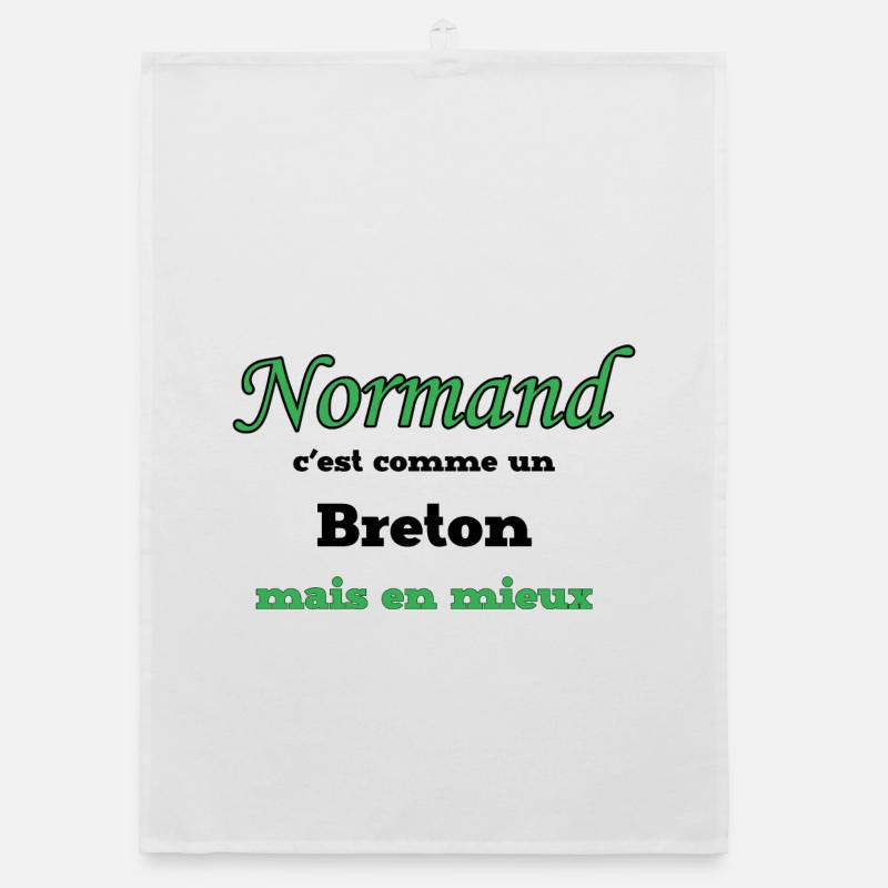 Normand Vert Élégant Script Torchon bio