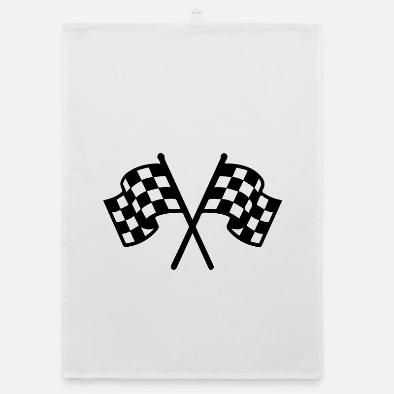 Racing flag icon Organic dish towel