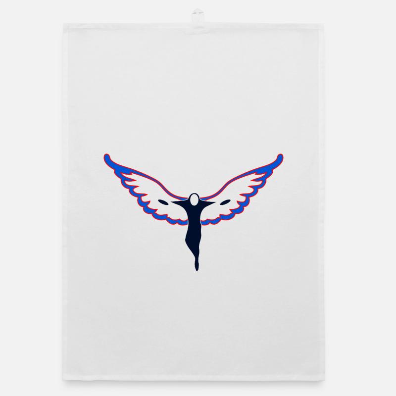 Flügelheld Silhouette Organic Geschirrtuch