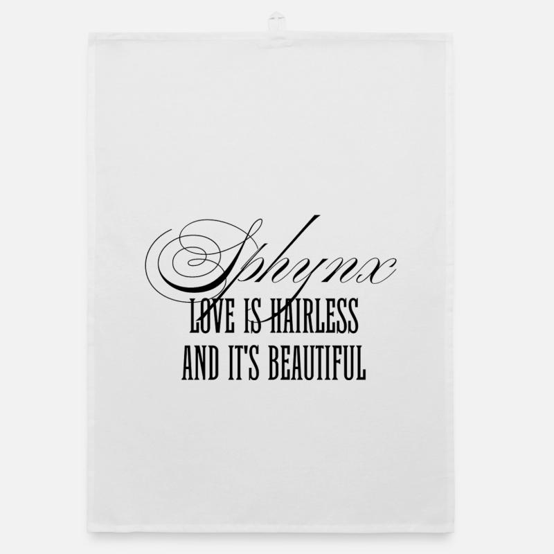 Wunderschöne Sphynx Katzenliebe Organic Geschirrtuch