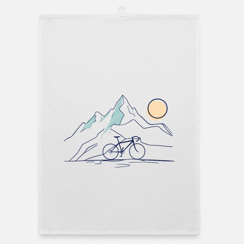 Mountain Ride - Organic Geschirrtuch - Weiß