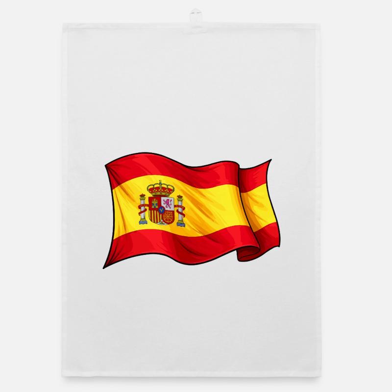 Spanish Flag Wave Design Organic dish towel
