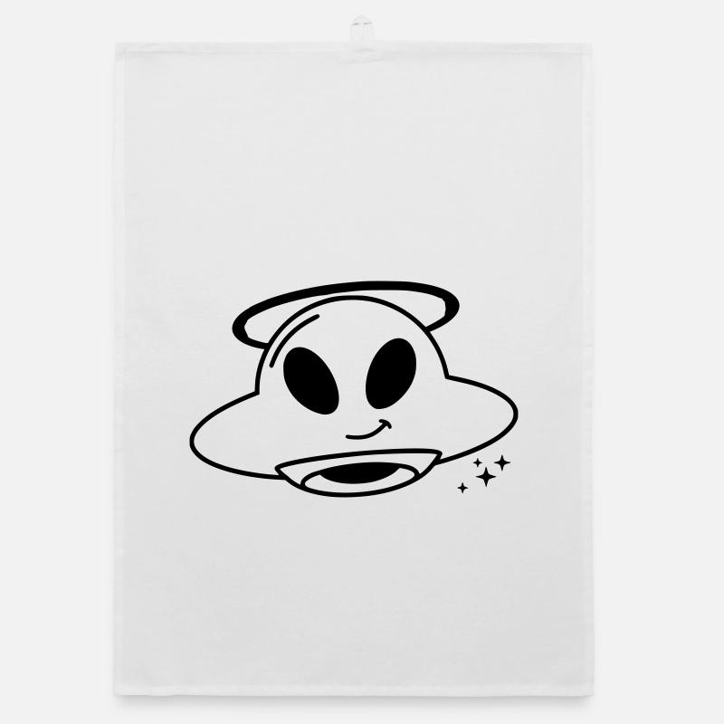 Mignonne Alien Head Kawaii Vector Torchon bio